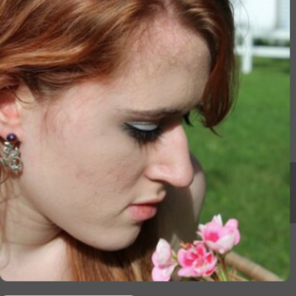 Fire Opal Earrings wear as studs or with Morning Glory Jackets Striking Fire! - Picture 4 of 6